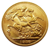1913-M King George V Gold Sovereign (Melbourne)