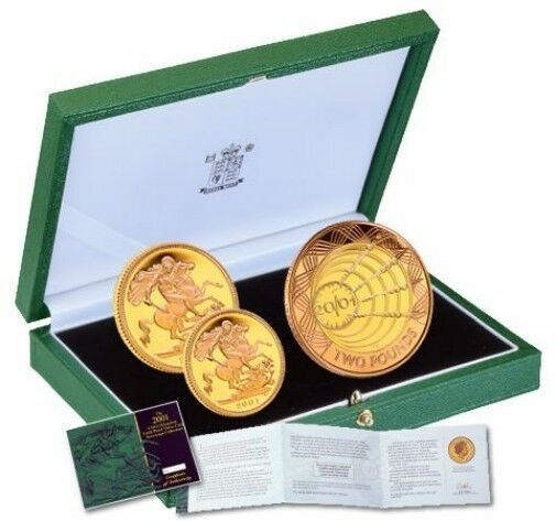 2001 Queen Elizabeth II Proof 3 Coin Gold Proof Sovereign Set + COA