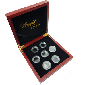 Luxury Wooden Case with Screw Type Capsules for 7 Sovereigns