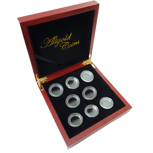 Luxury Wooden Case with Screw Type Capsules for 8 Sovereigns