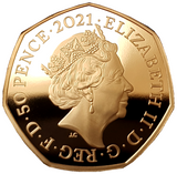 2021 50th Anniv of Decimal Day Gold Proof 50p Coin (Strike on the Day)