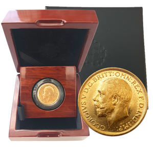 1911-1932 King George V Gold Sovereigns + Capsulated within Luxury Case