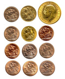 King George V Sovereigns 1911-1932 Complete date series (22 Sovereigns)