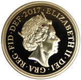 2017 Queen Elizabeth II Gold BU 5 Sovereign Piece + Boxed / COA