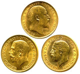 King's Sovereigns Head Type Set (3 Sovereigns)