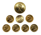 Queen Elizabeth II Decimal Sovereigns 1974-1982 Complete series (7 Sovereigns)
