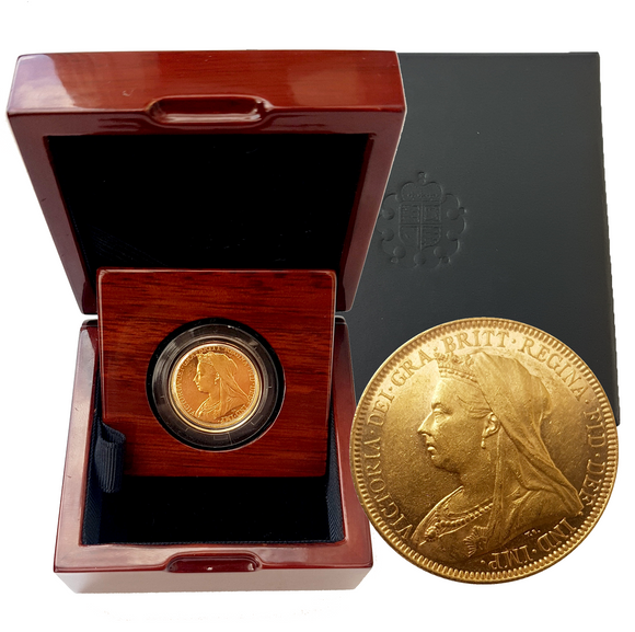 1893-1901 Queen Victoria WH Gold Sovereigns + Capsulated within Luxury Case