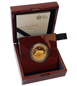 2021 Queen Elizabeth II 'Lunar Year of the Ox' 1/4 Oz - 5 Oz 999.9 Gold Proof Coins