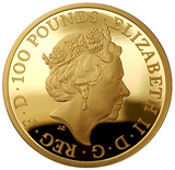 2021 Queen Elizabeth II 'White Greyhound of Richmond' 1 oz / 5 oz 999.9 Gold Proof Coin