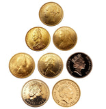 Queen's Sovereigns Head Type Set (8 Sovereigns)