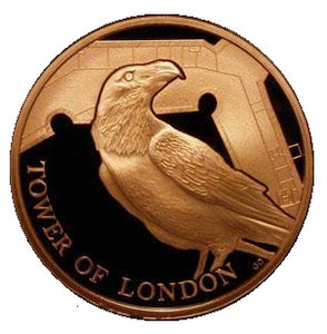 2019 Queen Elizabeth II 'The Tower Ravens' Gold Proof £5 Coin + Boxed / COA