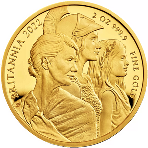 2022 Queen Elizabeth II Britannia 'Three Ages' (Two-Ounce) 2oz 999.9 Gold Proof Coin