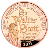2021 Queen Elizabeth II 250th Anniv of the Birth of Sir Walter Scott £2 Gold Proof Coin