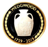 2019 Queen Elizabeth II Wedgwood Gold Proof £2 - Boxed / Coa